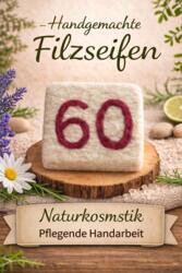 Savon Feutre Fait Main Numéro 60 Rouge Foncé