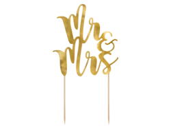 Caketoppers Mr&Mrs Gold