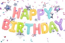 Set de ballons en aluminium Joyeux anniversaire