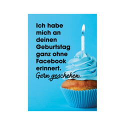 Geburtstagskarte Erinnert ohne Facebook