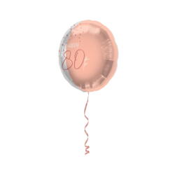 Folienballon 80 Jahre Roségold