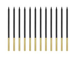 Bougies à gâteau noires 14cm