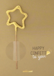 Geschenkkarte Wunderkerze Happy Confetti