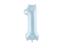 Ballon Chiffre 1 Bleu clair