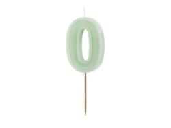Bougie d'anniversaire numéro 0 grise