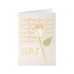 Geburtstagskarte Eine Rose für Dich Alles Liebe zum Geburtstag