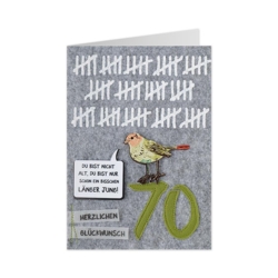 Geburtstagskarte 70 Ein bisschen länger jung