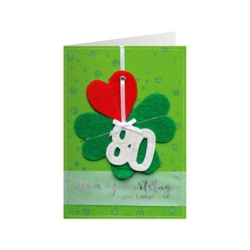 Geburtstagskarte 80. Geburtstag Zum Geburtstag alles Liebe