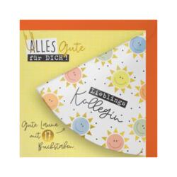 Geburtstagskarte  Alles Gute  Lieblingskollegin  Gute Laune mit 17 Buchstaben  