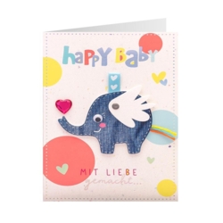 Geburtskarte Engel Happy Baby