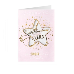 Geburtskarte Sterne Wilkommen Sterne