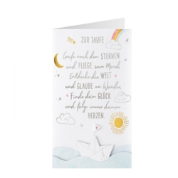 Taufekarte Sterne Sterne Fliegen