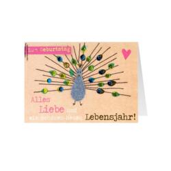 Geburtstagskarte Alles Liebe & ein schönes neues Lebensjahr