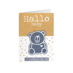 Geburtskarte Jeans Hallo Baby