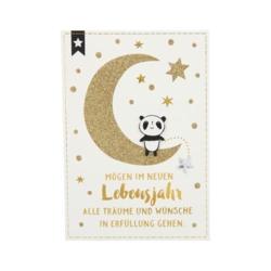 Geburtstagskarte Glitzer Mögen im neuen Lebensjahr alle Träume