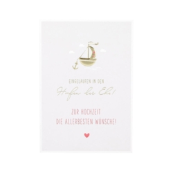 Hochzeitskarten Besonders schön Eingeladen in den Hafen der Ehe