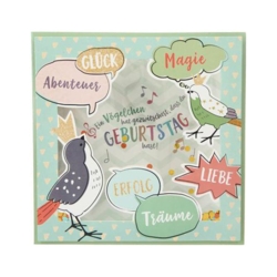 Konfetti ''Ein Vögelchen hat gezwitschert, dass du Geburtstag hast! Abenteuer - Glück - Magie - Erfolg - Träume - Liebe''