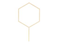 Caketopper Hexagon aus Holz