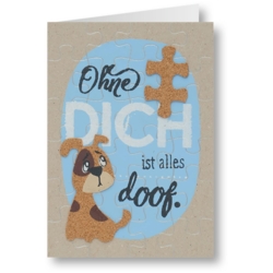 Grusskarte Kork Ohne dich ist allesdoof