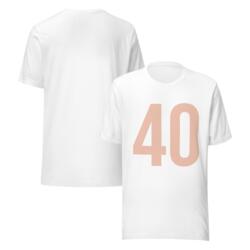 T-Shirt Blanc Numéro 50 Or