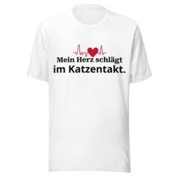T-Shirt Mein herz schlägt im Katzentakt