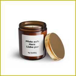Duftkerze Pfote aufs Herz Liebe pur