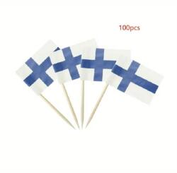 Finnland Flaggen-Picker 100 Stück