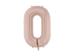 Zahlenballon 0 Dunkel Beiges 72cm