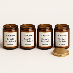 Adventskerzen Set – Ein Licht der Hoffnung, des Friedens, der Freude & der Liebe
