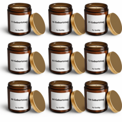 Apotekerglas Kerze Geburtstag 1 bis 105