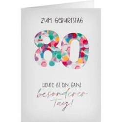 Geburtstagskarte 80. Geburtstag Heute ist ein besonderer Tag