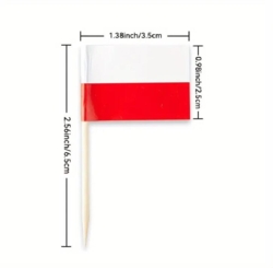 Polen-Flaggen Picker 100 Stück