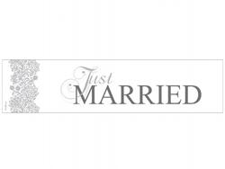 Plaque d&#39;immatriculation Just Married argent