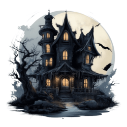 Bügelbild Geisterhaus