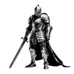 Bügelbild Ritter in Rüstung