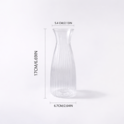 6 Kunststoffvasen 14,5 cm Transparent in Glasoptik