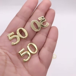 50 Stück goldene Zahl 50