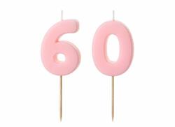 Tortenkerzen Set Zahl 6 & 0 Hellpink