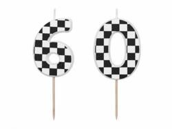 Geburtstagskerzen Set 6 & 0 Kariert