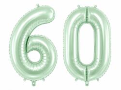 60 Geburtstagballons Grün Set 6 & 0