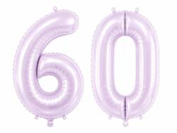 60 Geburtstagsballons Helles Lila - Set 6 & 0