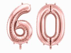 Geburtstagsballons 60 Jahre Roségold 86 cm