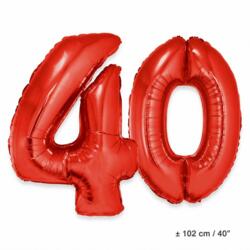 40 Geburtstag Ballon Set 4 & 0 Rot 1M