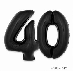 40 Geburtstag Ballon Set 4 & 0 Schwarz 1M