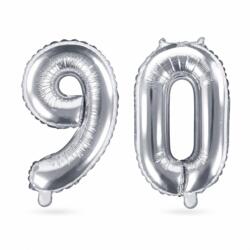 Zahlenballon Set 90 Silber 35cm