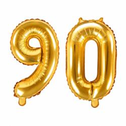 Zahlenballon Set 90 Gold 86cm