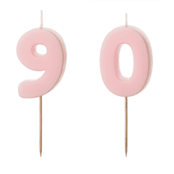 90 Geburtstag Geburtstagskerzen Hellpink