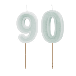 90 Geburtstag Geburtstagskerzen Mint