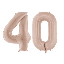 40 Geburtstag Ballon Set 4 & 0 Dunkelbeige 72cm