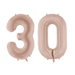 30 Geburtstag Ballon Set 3 & 0 Dunkelbeige 72cm